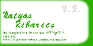 matyas ribarics business card